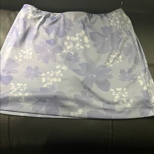 Elegant Floral Mini Skirt in Light Purple